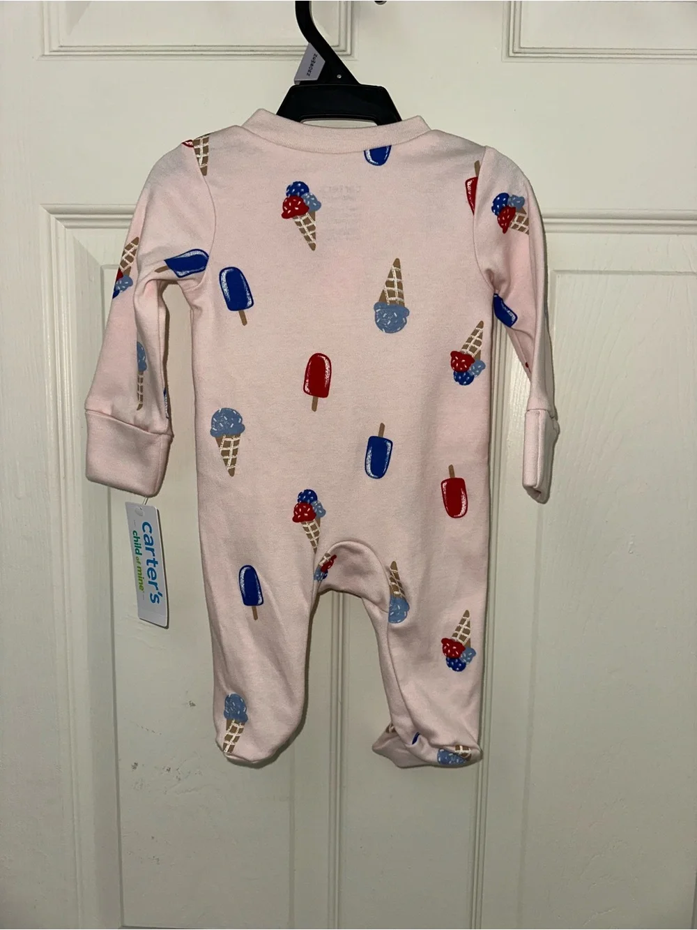 Carter's Pink Ice Cream & Popsicle Footed Pajamas